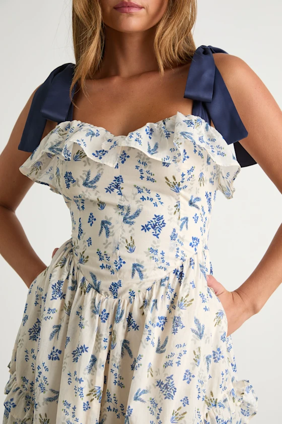 2697151_03_detail_2025-08-01 Candice Ivory Floral Ruffled Tie-Strap Midi Dress - Image 2